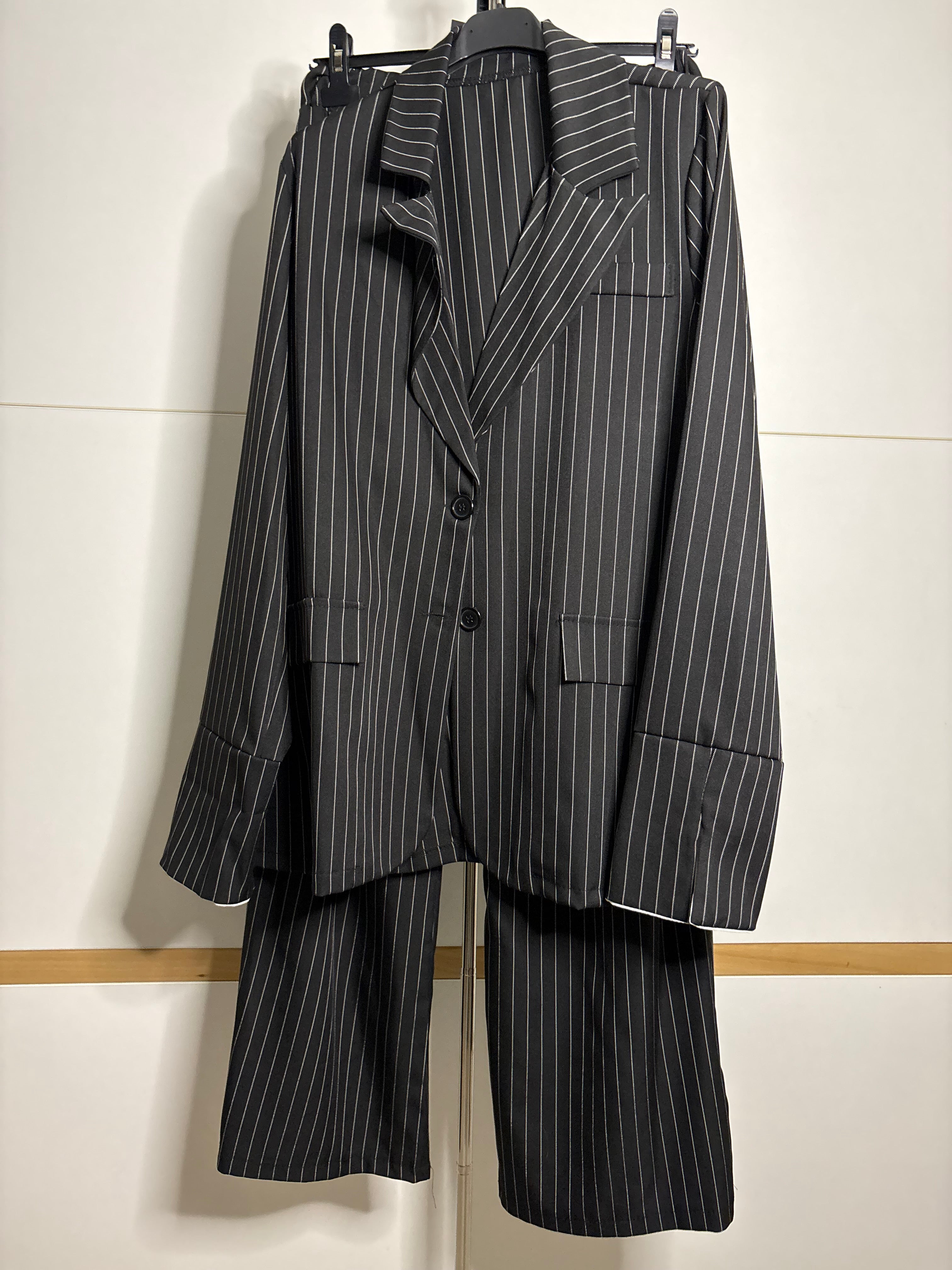 Ensemble blazer à rayures