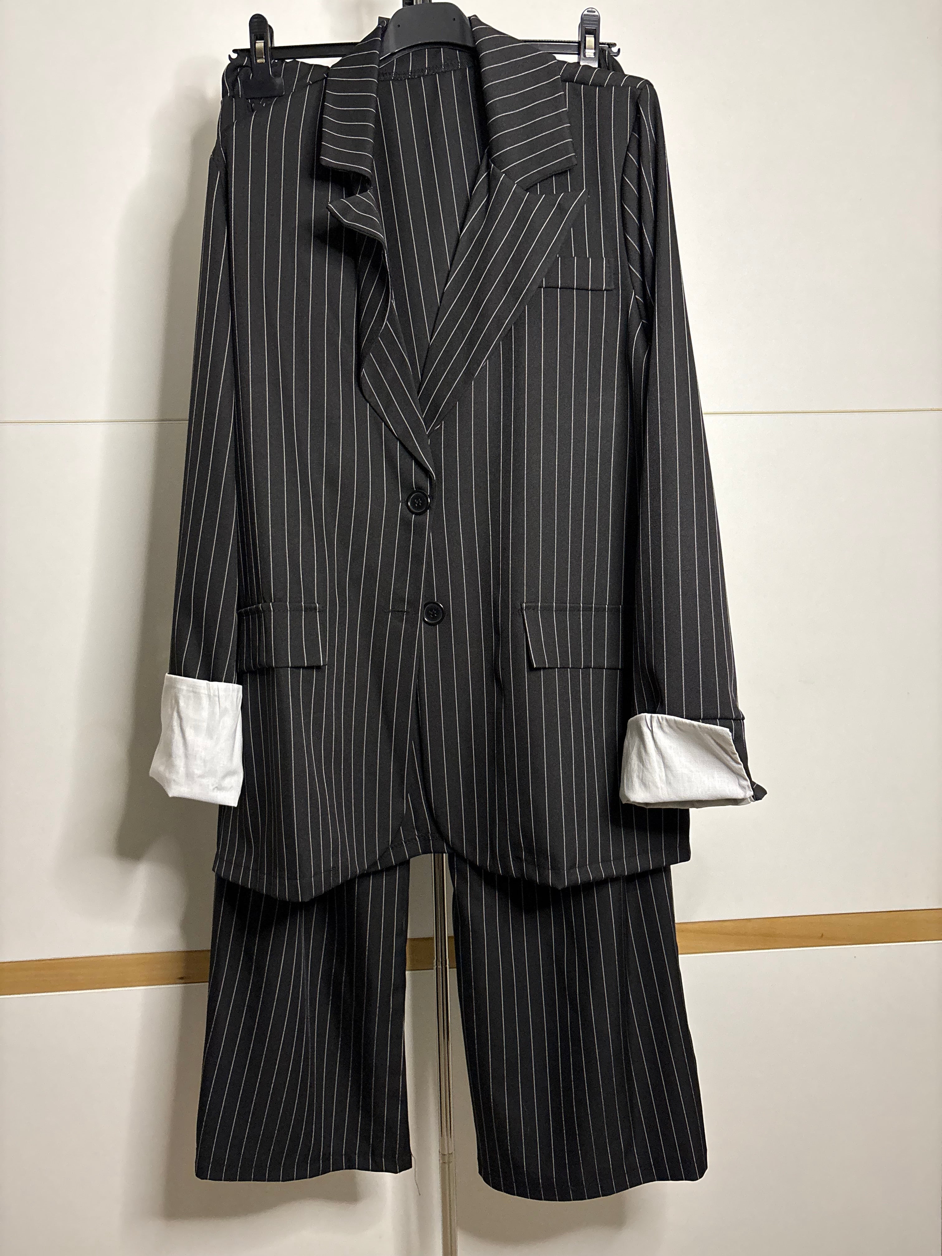 Ensemble blazer à rayures